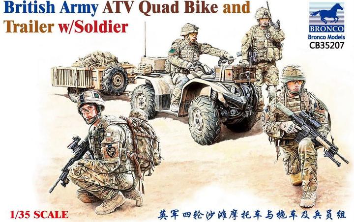 Produktbild Bronco British Army ATV Quad Bike and Trailer w/Soldier
