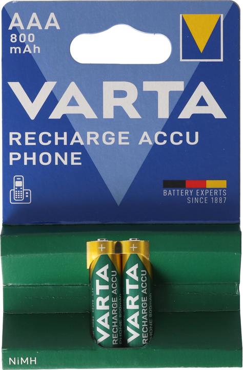 Varta Recharger le téléphone d'Accu (2 pcs, AAA, 800 mAh)
