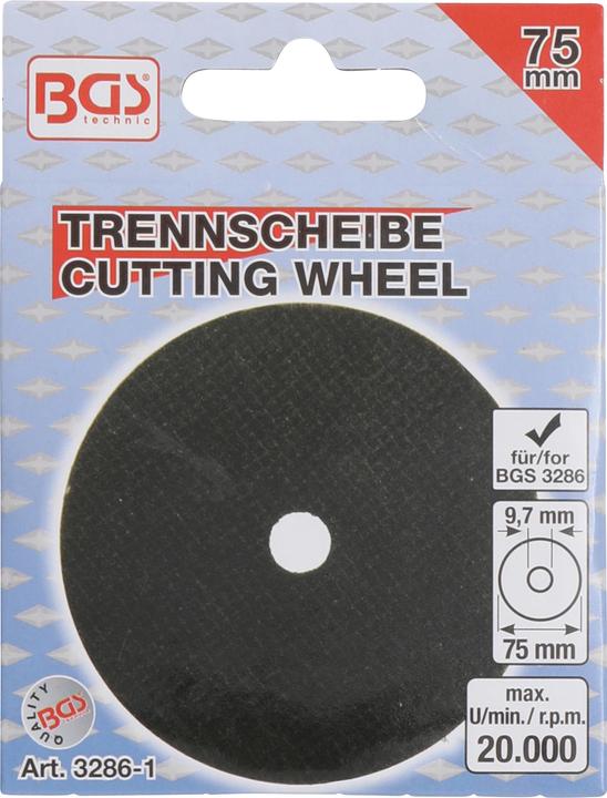 Actual product image BGS Cutting Disc Ø 75 x 1.8 x 9.7 mm