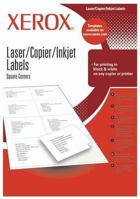 Image du produit Xerox Blanc A4 (210 x 297 mm) 100 pcs. 24) Étiquettes