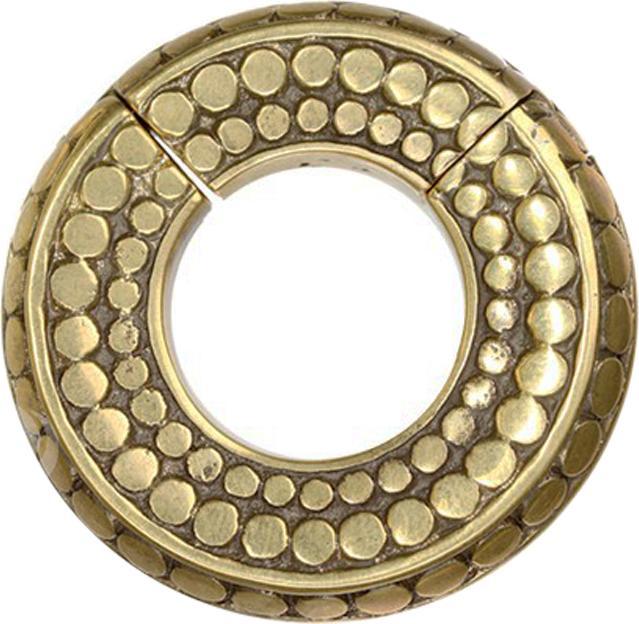 Actual product image Star Piercing Ear weight segment ring hinged dotted (Brass)