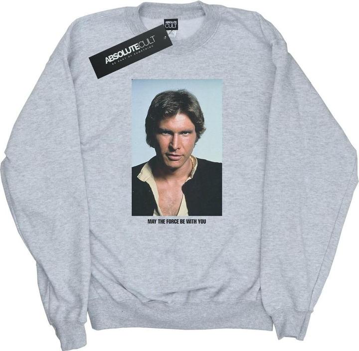 Actual product image Star Wars Mens Han Solo May The Force Sweatshirt (XL)