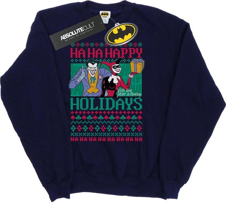 Image du produit Mens Joker And Harley Quinn Ha Ha Happy Holidays Cotton Sweatshirt (4XL)