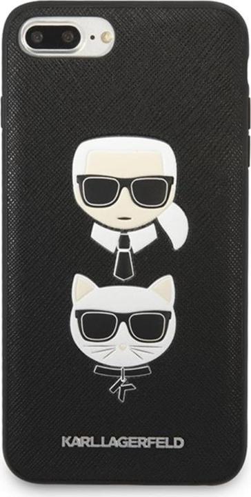 Actual product image Karl Lagerfeld KLHCI8LSAKICKCBK iPhone 7 Plus / 8 Plus czarny/black hardcase Saffiano Karl&Choupette (Apple iPhone 7 Plus)