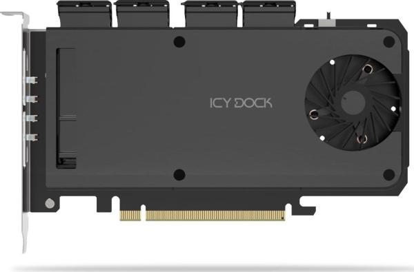 Produktbild Icy Dock Adapter 4 x M.2 NVMe SSD Mobile Rack Adapter Card f