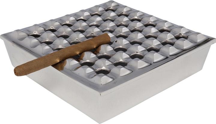 Image du produit Kare Design Cendrier Soho carré argenté 25x25cm