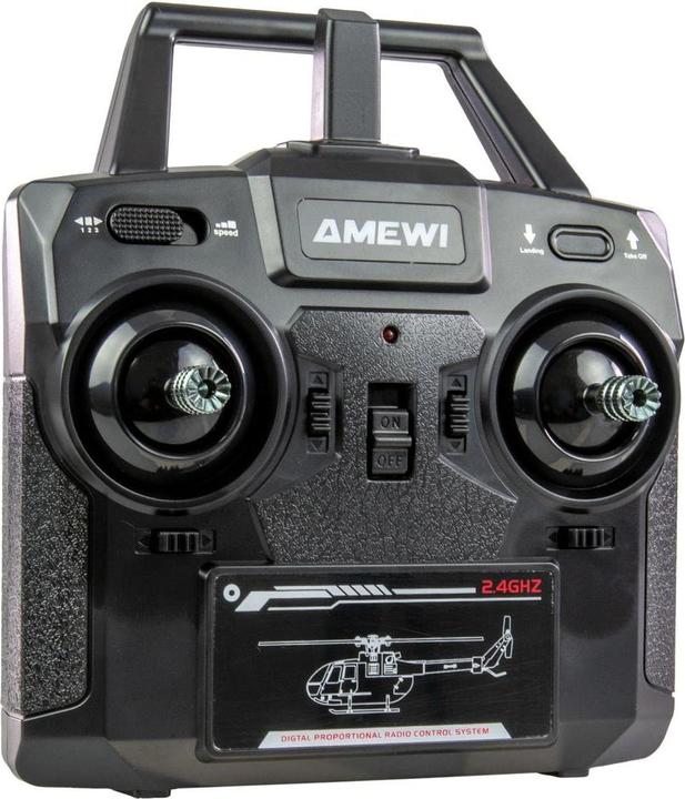 Actual product image Amewi RC Helikopter MD500 Li-Po Akku 350mAh silber/rot