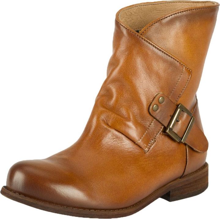 Felmini ODERG W106 Wide Fit Stiefel aus echtem Leder, mit niedrigem Absatz, innerem Reissverschluss f
