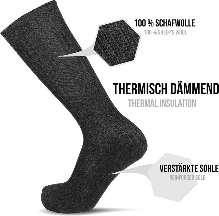 Actual product image Normani 3 pairs of sheep's wool knee socks (pack of 3, 43 - 46)
