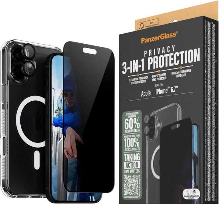Image du produit PanzerGlass Confidentialité (1 pièce(s), Apple iPhone 16 Plus)