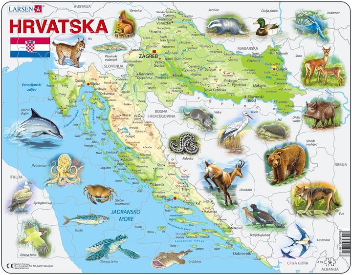 Produktbild Larsen Puzzle - Kroatien (m Tieren) (54 Teile)