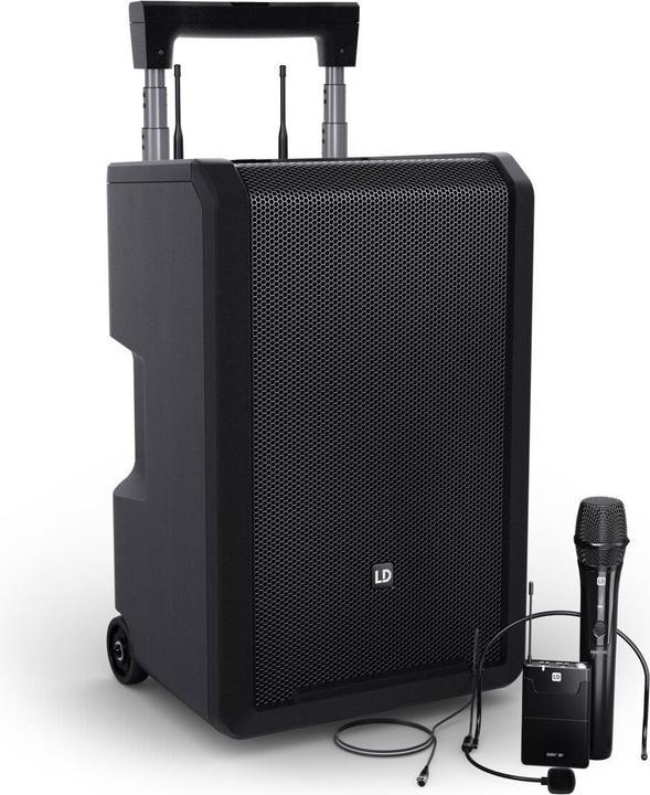 Actual product image LD Systems ANNY® 10 HBH 2 B8 - 10" mobile Bluetooth® PA speaker with rechargeable battery, mixer, 1x wireless (1x 80 W)
