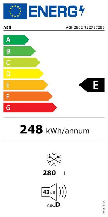 Energie-Label AEG AGN2802 (Freistehend, 279 l)