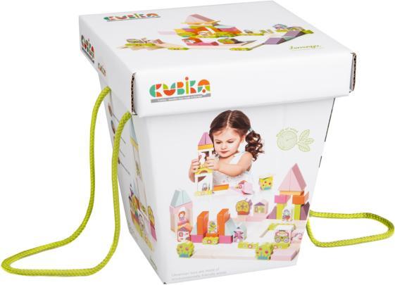 Actual product image Cubika Set Costruzioni in Legno - Blocchi per Bambini: Città per Ragazze