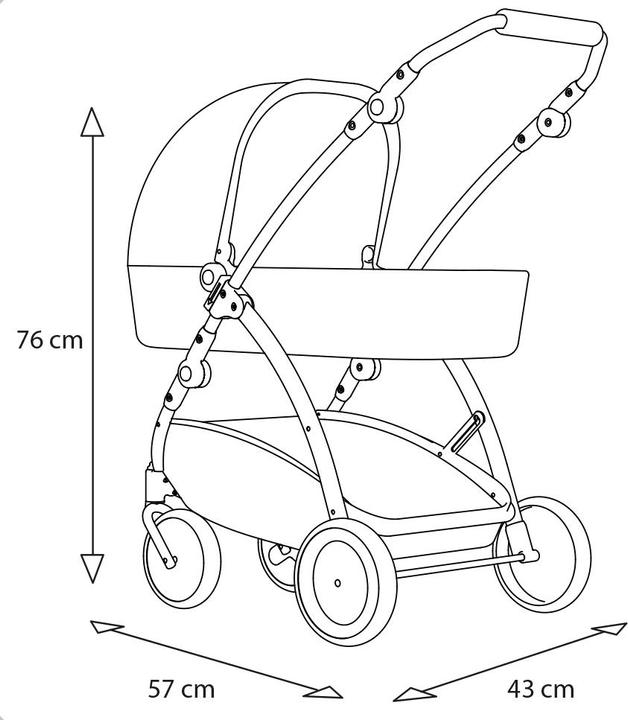 Image du produit Brio Poussette de poupée Spin avec roues pivotantes