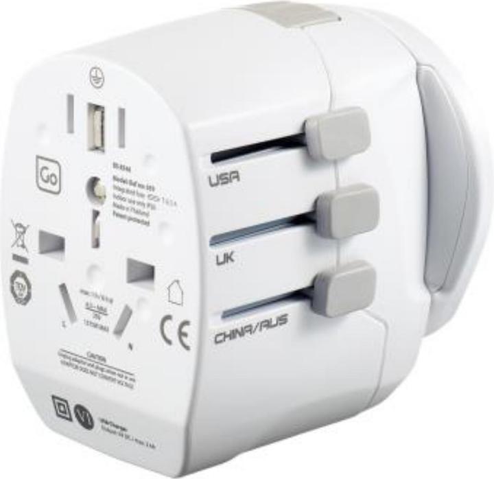 Immagine prodotto Go Travel Adattatore mondiale + USB con messa a terra