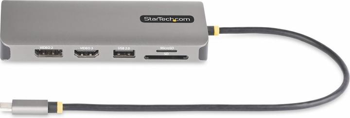 Actual product image StarTech COM Three Monitor USB-C Multiport Adapter 2x 4K 60Hz + 4K 30Hz HDMI & DP 4x USB-A 100W GbE L (USB-C, 4 Ports)