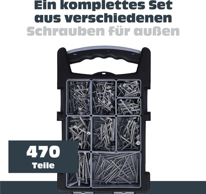 Image du produit Helpmate Edelstahlschrauben Set, Edelstahl A2, 470 Stück (470 Vis par pièce)