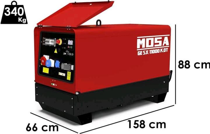 Produktbild Mosa GE SX11000 KDT DieselStromerzeuger leise 88 kW mit ATS (38 l)