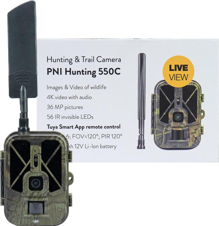 Image du produit PNI Caméra de chasse Hunting 550C Internet 4G LTE, accès en direct et notifications via
