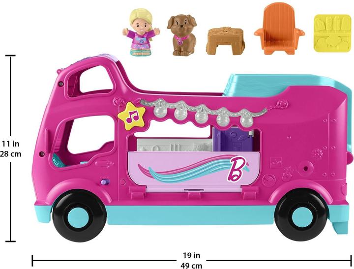 Immagine prodotto Fisher-Price Little People Barbie Little Dreamcamper playset con luci e suoni, 2 figure (85)