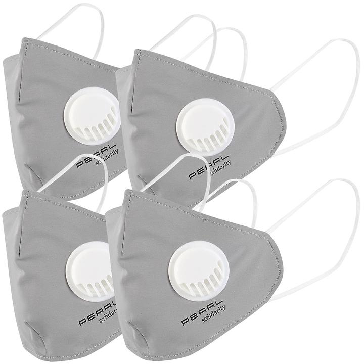 Immagine prodotto Pearl Set di 4 maschere di tessuto bocca-naso con valvola (4 x)