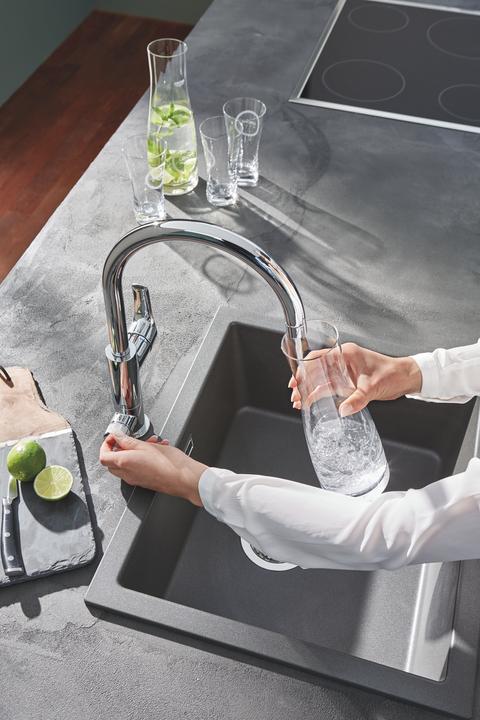 Image du produit Grohe Robinet de cuisine avec fonction filtre Blue chromé brillant 30385000