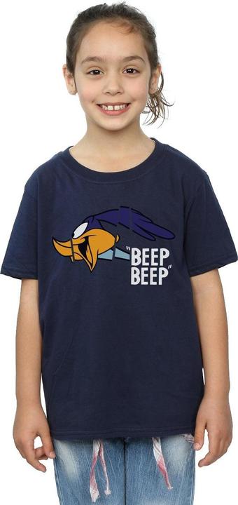 Actual product image Looney Tunes Girls Road Runner Beep Beep Cotton T-Shirt (140, 146)