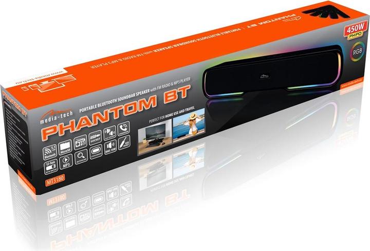 Actual product image Media-Tech Soundbar Phantom Blueto Oth Mt3180 (10 W, 2.0 Channel)