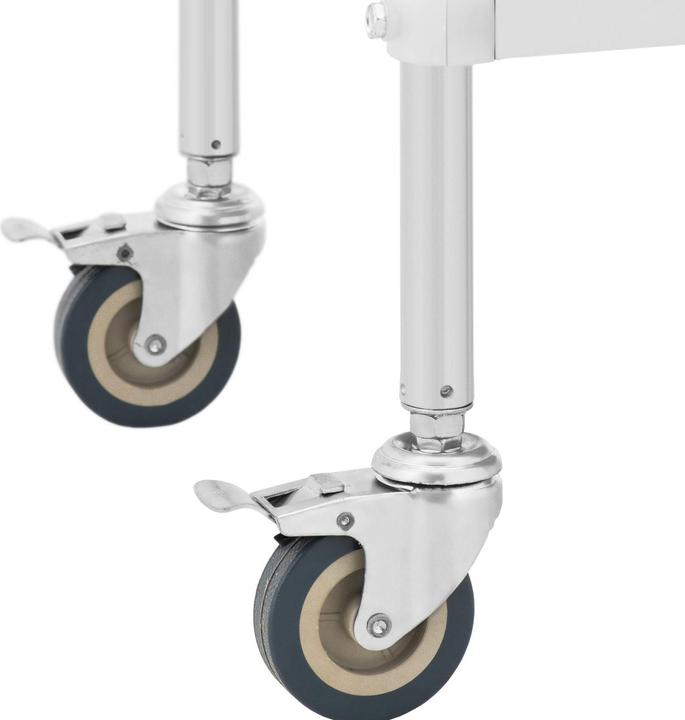 Produktbild Steinberg Laborwagen Edelstahl Aufbewahrungswagen Labor Rollwagen 2 Ablagen 2 Fächer 20 kg