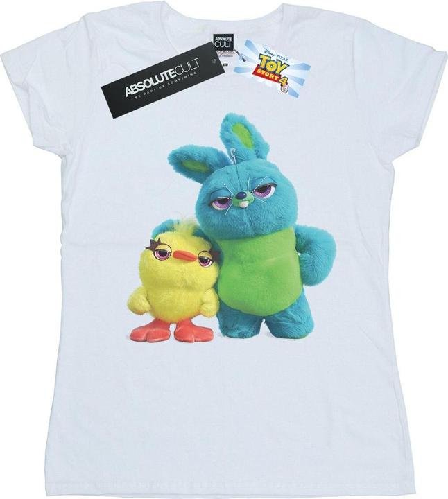 Actual product image Disney Womens/Ladies Toy Story 4 Ducky And Bunny Cotton T-Shirt (S)