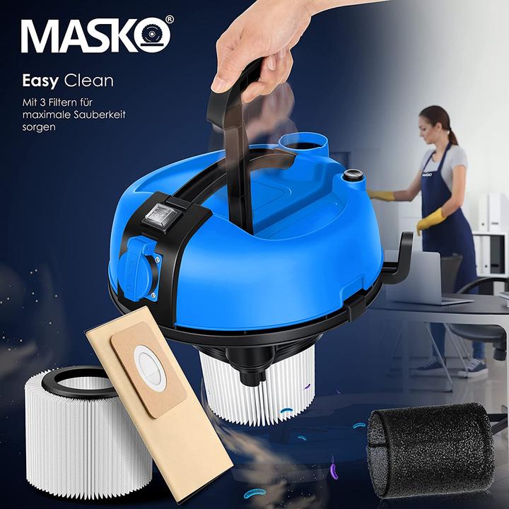 Produktbild Masko Industriestaubsauger Blau (Nass-Trockensauger)