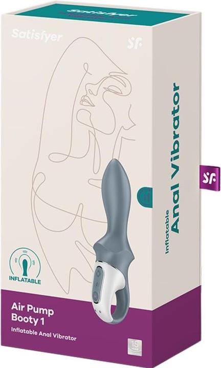 Actual product image Satisfyer - Air Pump Booty 1 Anal Aufblasbarer Vibrator Grau