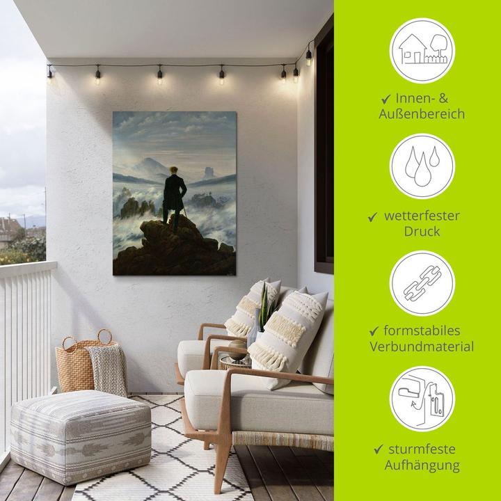 Actual product image Artland Poster The Wanderer above the Sea of Fog. Circa 1818 T6QN 45x60 cm (30 x 40 cm)