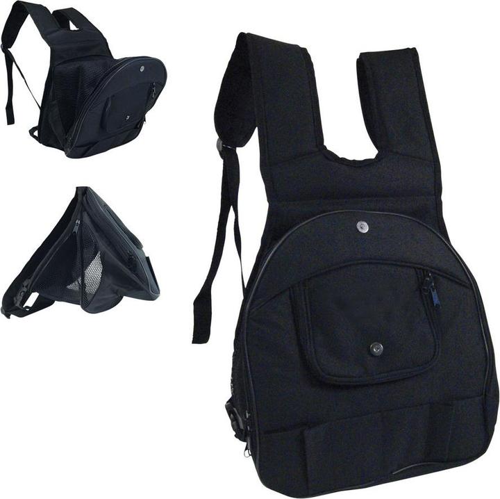 Gloria Rucksack für Haustiere Kangaroo Schwarz Erweiterbar 30 x 20 x 34 cm (Hund, Katze, Reflektoren)
