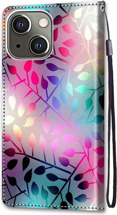 Actual product image Cover-Discount iPhone 13 mini - leather case cover leaves (Apple iPhone 13 mini)