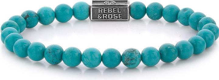 Produktbild Rebel & Rose Armband Turquoise Delight 925 RR-6S001-S-M Unisex (17.50 cm, Acero inoxidable, Turquesa)