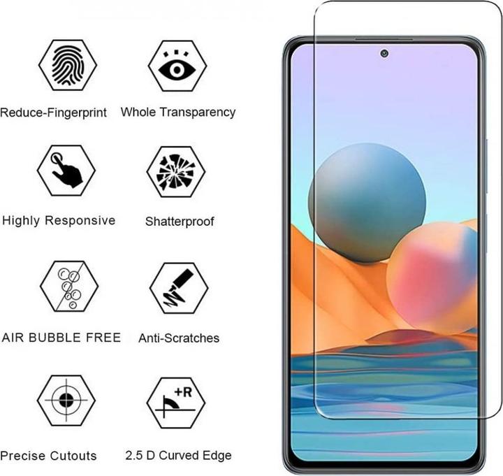 Produktbild Screenguard Xiaomi Redmi Note 10 Pro Panzerglas Schutzfolie Case Friendly Design (1 Stück, Xiaomi Redmi Note 10 Pro)