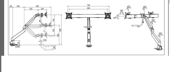 Image du produit Multibrackets M Deskmount (Tables, 28")