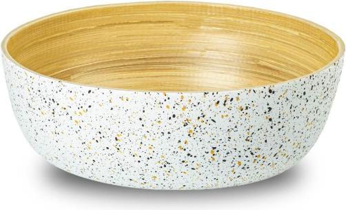 Jungle Culture extra grosse Salatschüssel aus Bambus in weiss (28 cm Durchmesser) (28 cm, 1 x)