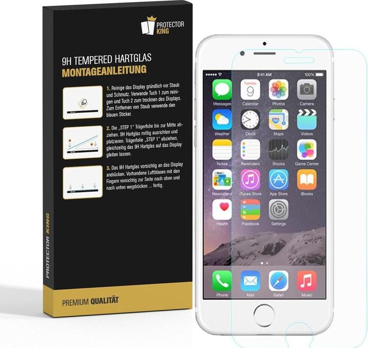 Produktbild Protectorking 3x 3D A++ echtes Tempered 9H Panzerhartglas KLAR (3 Stück, Apple iPhone 8 Plus)