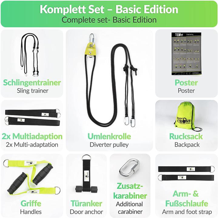 Produktbild BodyCross Schlingentrainer Komplett-Set, Limette