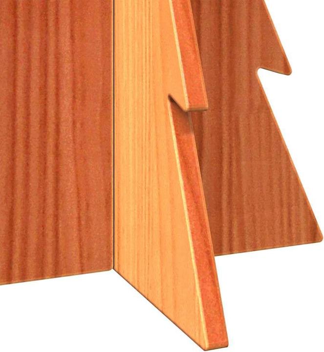 Produktbild VidaXL Weihnachtsbaum Holz Tannenbaum Deko Holzbaum 59,5cm Massivholz Kiefer