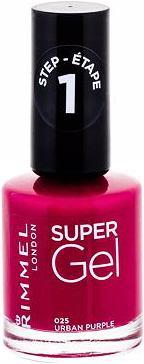 Actual product image Rimmel London Super Gel STEP1 (025 Urban Purple, Gel-Effect Nail Polish)