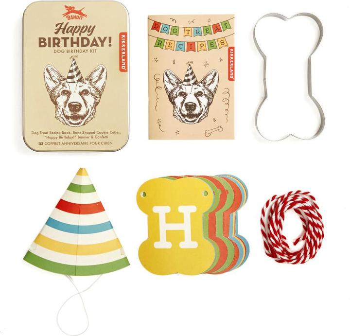 Actual product image Kikkerland Dog Happy Birthday Kit