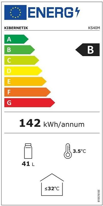 Energie-Label Kibernetik Party Cooler KS40M (41 l)