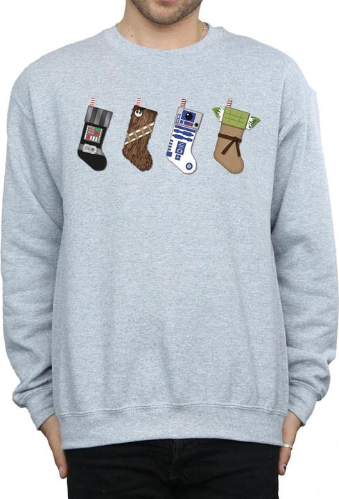 Actual product image Star Wars Mens Christmas Stockings Sweatshirt (S)