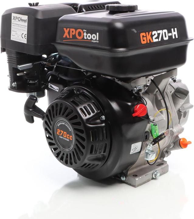 Produktbild Wiltec XPOtool GK270 Benzinmotor 5kW (9 PS) Ölbadkupplung 25mm Welle Seilzugstart Kart