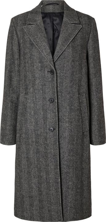 Selected Femme Slfnew Alma Wool Coat Herringbone Noos