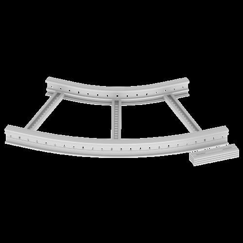Produktbild Unex 67617-04 Flachbogen 45Â° 85x600 R600 aus U23X RAL7035